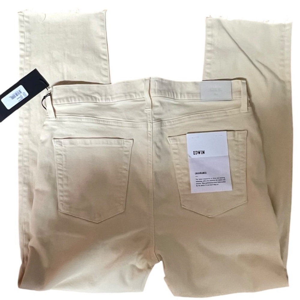 Edwin Cream High Rise Jeans - Picture 3 of 6